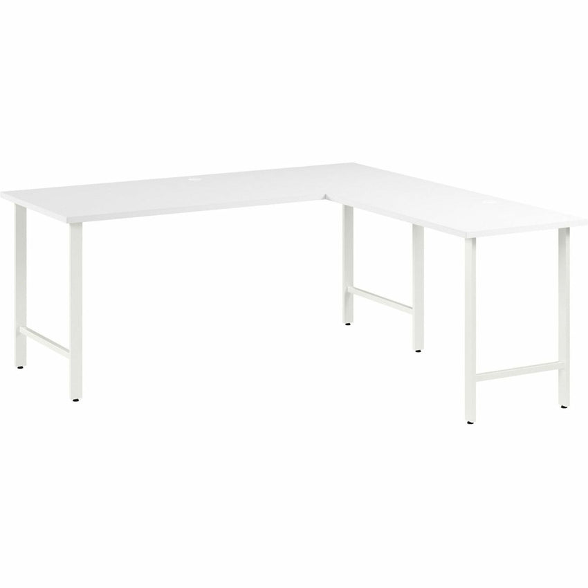 Bush Furniture 72W L - Shaped Office Desk with Metal Legs (HUS001X) - SchoolOutlet