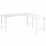 Bush Furniture 72W L - Shaped Office Desk with Metal Legs (HUS001X) - SchoolOutlet
