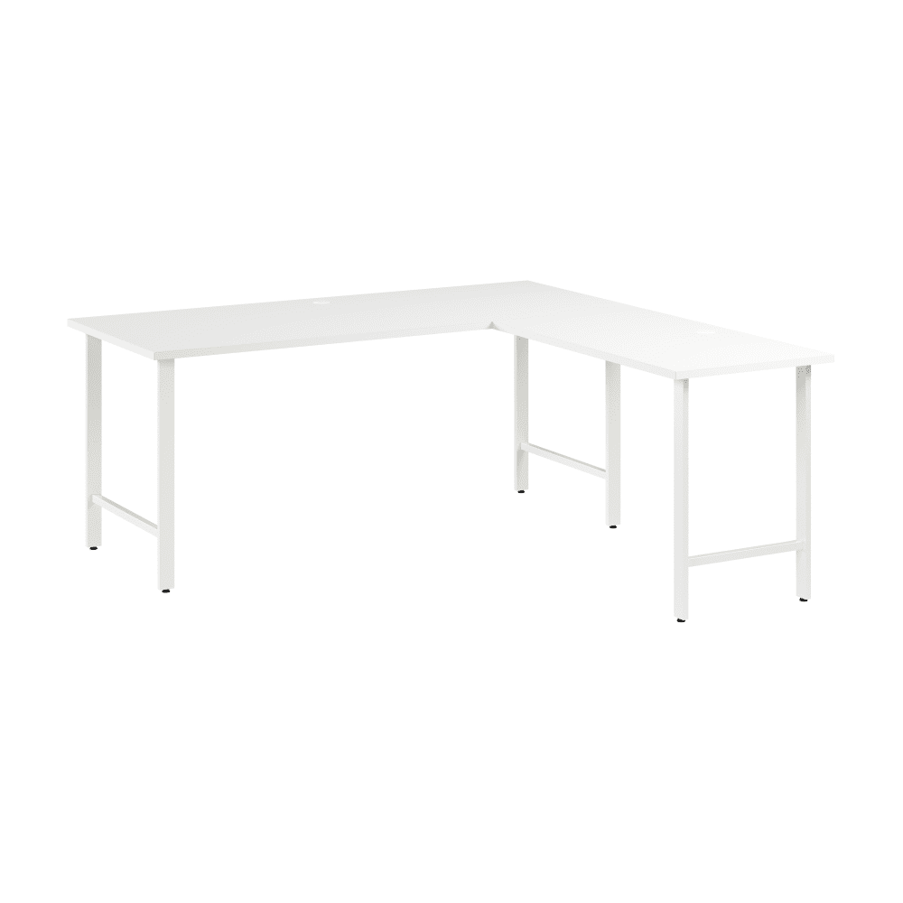 Bush Furniture 72W L - Shaped Office Desk with Metal Legs (HUS001X) - SchoolOutlet