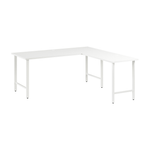 Bush Furniture 72W L - Shaped Office Desk with Metal Legs (HUS001X) - SchoolOutlet