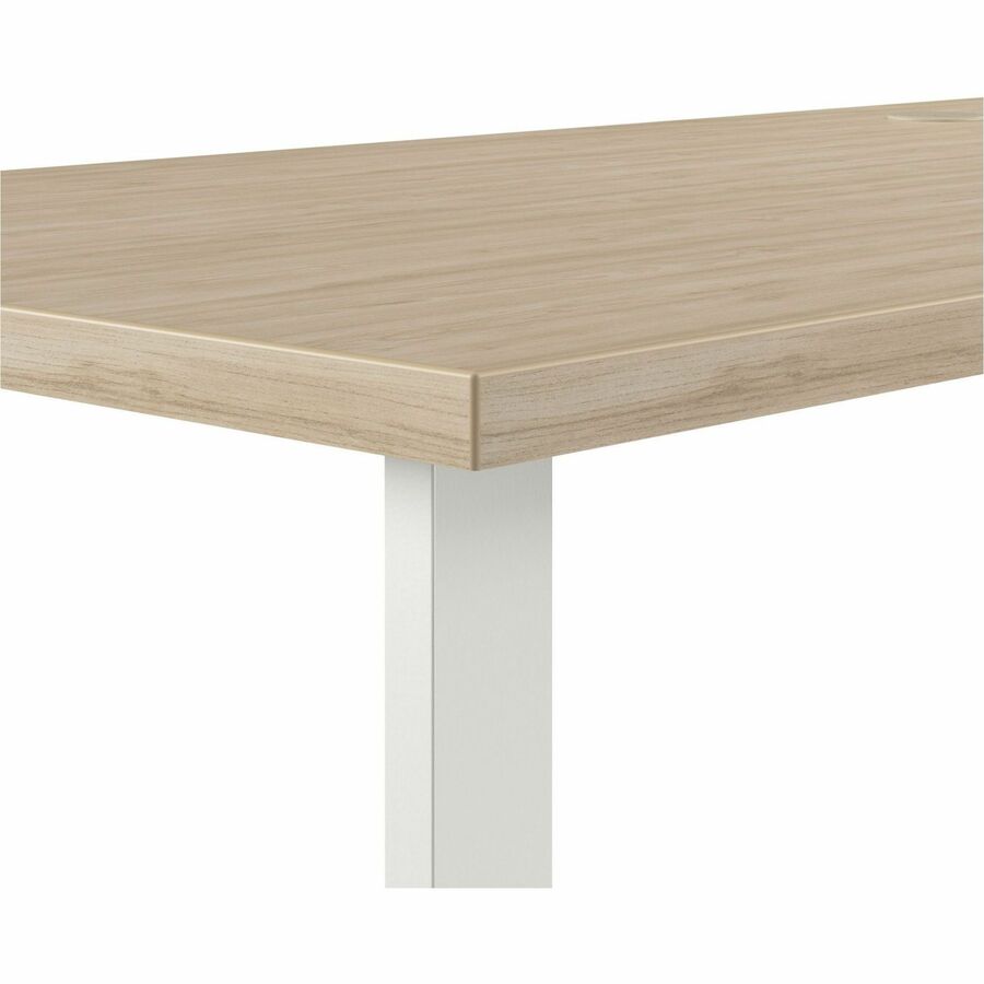 Bush Furniture 60W L - Shaped Office Desk with Metal Legs (HUS003X) - SchoolOutlet