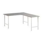 Bush Furniture 60W L - Shaped Office Desk with Metal Legs (HUS003X) - SchoolOutlet