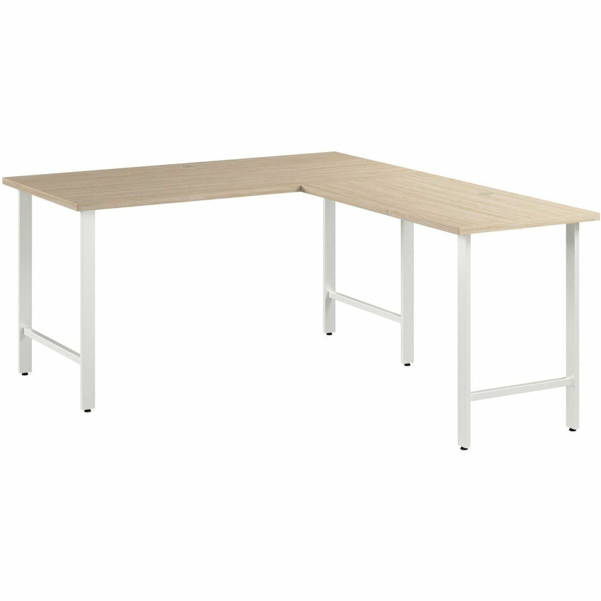 Bush Furniture 60W L - Shaped Office Desk with Metal Legs (HUS003X) - SchoolOutlet
