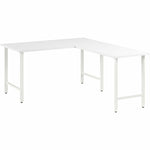 Bush Furniture 60W L - Shaped Office Desk with Metal Legs (HUS003X) - SchoolOutlet