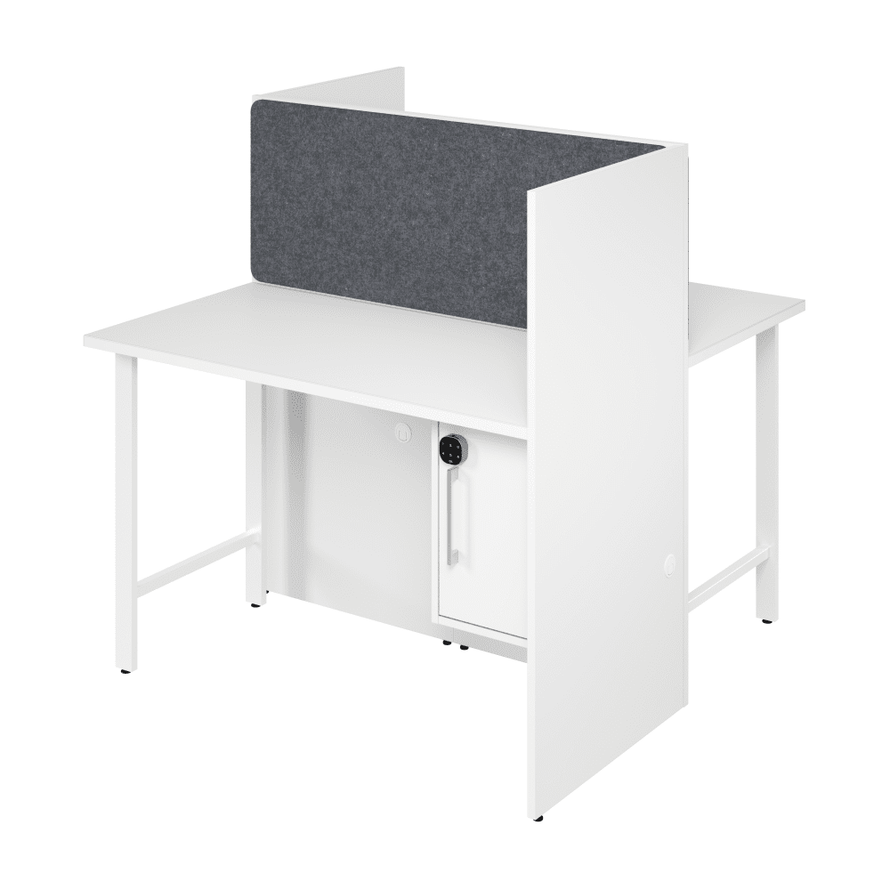 Bush Furniture 47"Wide Office Workstation with Storage Cabinets (HUS020X) - SchoolOutlet