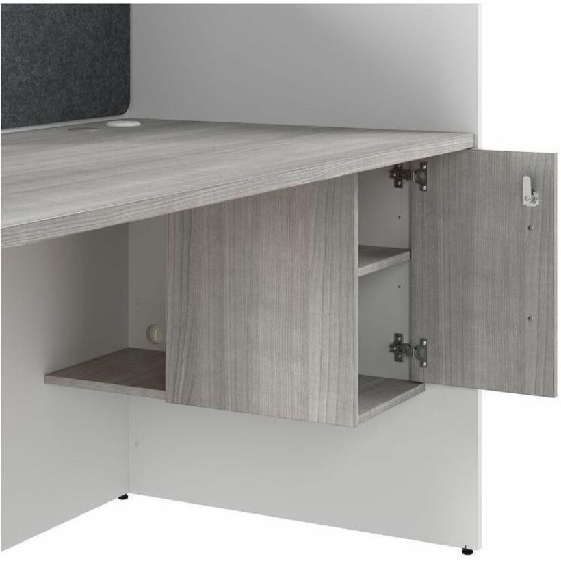 Bush Furniture 47"Wide Office Workstation with Storage Cabinets (HUS020X) - SchoolOutlet