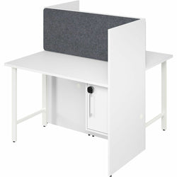 Bush Furniture 47"Wide Office Workstation with Storage Cabinets (HUS020X)