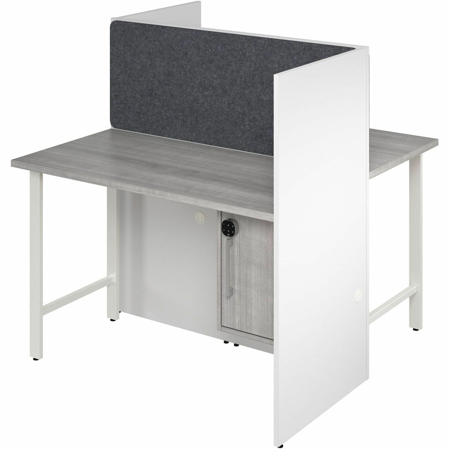 Bush Furniture 47"Wide Office Workstation with Storage Cabinets (HUS020X) - SchoolOutlet