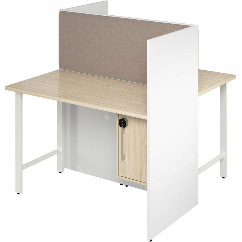 Bush Furniture 47"Wide Office Workstation with Storage Cabinets (HUS020X) - SchoolOutlet