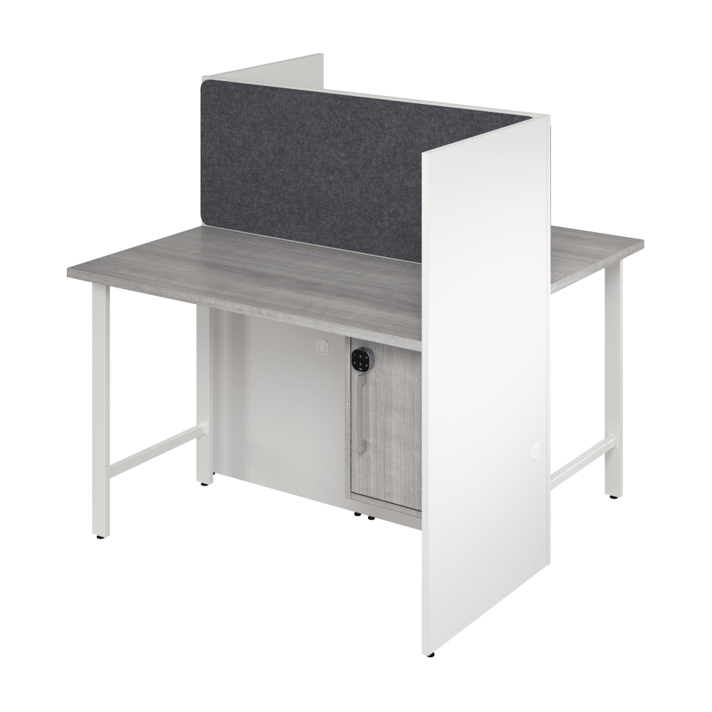Bush Furniture 47"Wide Office Workstation with Storage Cabinets (HUS020X) - SchoolOutlet