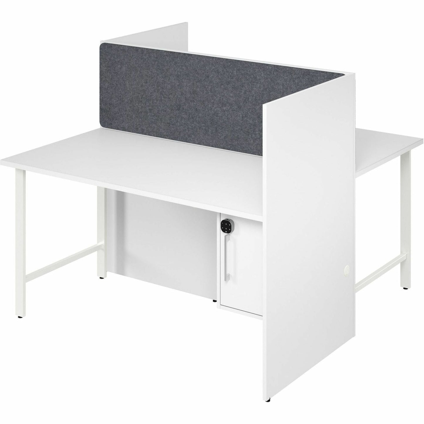 Bush Furniture 59"x 30"x 48"2 - Person Cubicle Desk with Storage (HUS023X) - SchoolOutlet