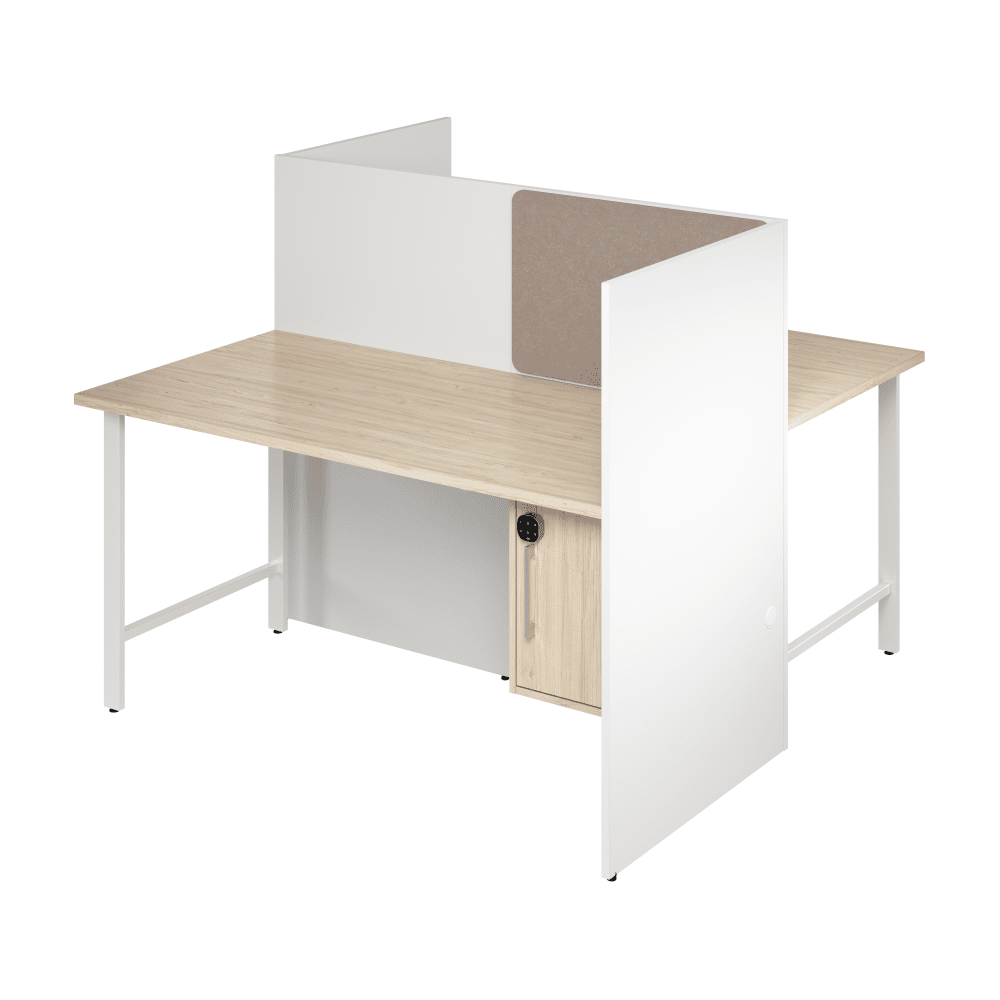 Bush Furniture 59"x 30"x 48"2 - Person Cubicle Desk (HUS032X) - SchoolOutlet