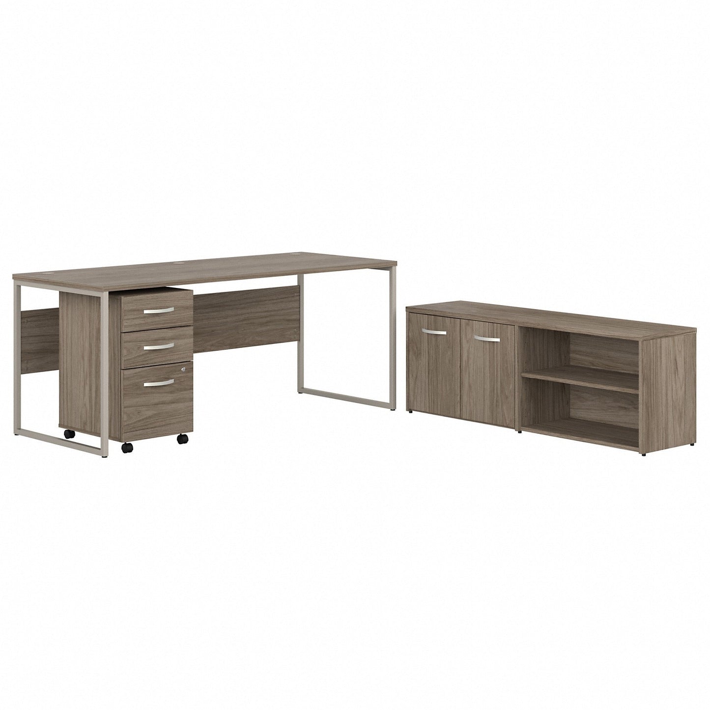 Bush Furniture 71"x 29"Computer Desk with File Cabinet & Storage Cabinet (HYB014X) - SchoolOutlet