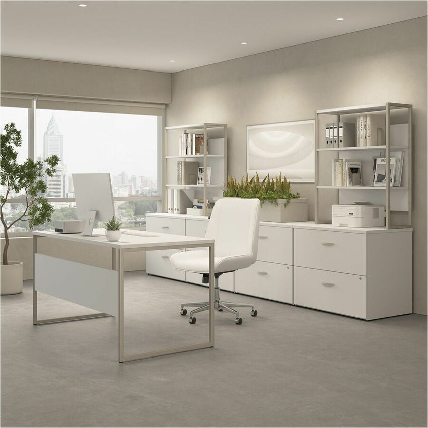 Bush Furniture 71"x 29"Computer Desk with File Cabinet & Storage Cabinet (HYB014X) - SchoolOutlet