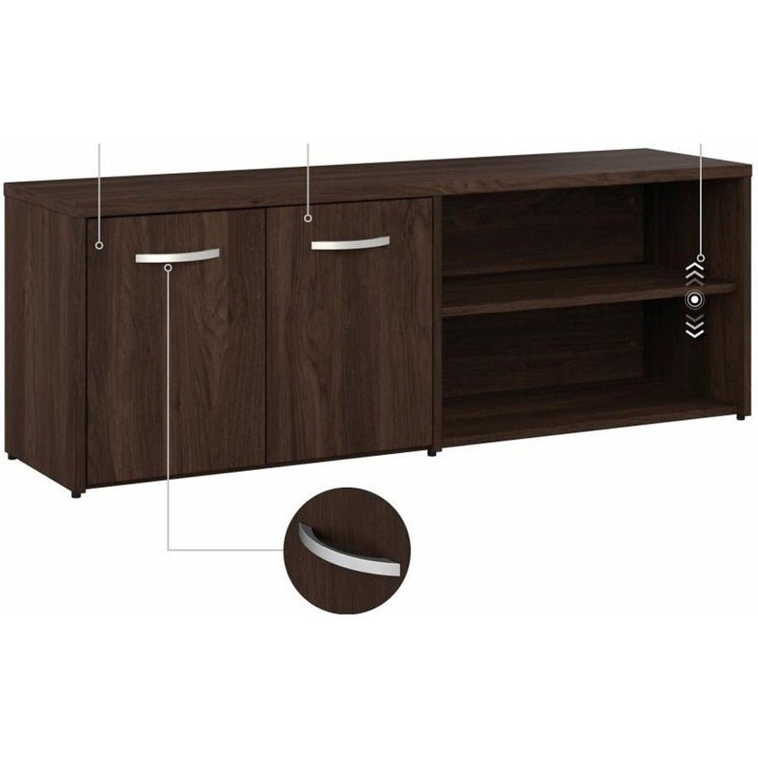 Bush Furniture 71"x 29"Computer Desk with File Cabinet & Storage Cabinet (HYB014X) - SchoolOutlet