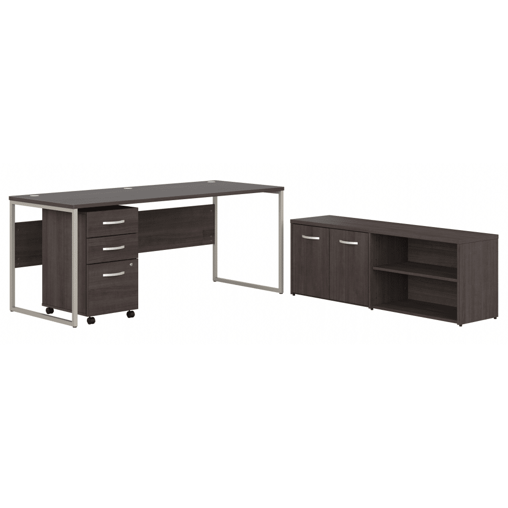 Bush Furniture 71"x 29"Computer Desk with File Cabinet & Storage Cabinet (HYB014X) - SchoolOutlet