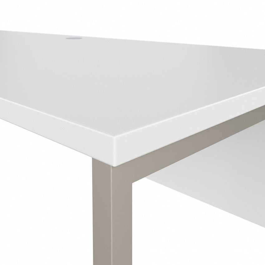 Bush Furniture 71"x 71"L - Shaped Computer Desk with Metal Legs (HYB026X) - SchoolOutlet