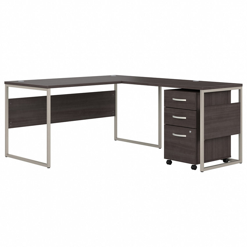Bush Furniture 59"x 71"L - Shaped Computer Desk with Mobile File Cabinet (HYB029X) - SchoolOutlet