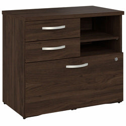 Bush Furniture 30"Office Storage Cabinet with Locking File Drawer, Box Drawers & Open Shelves (HYF130X)