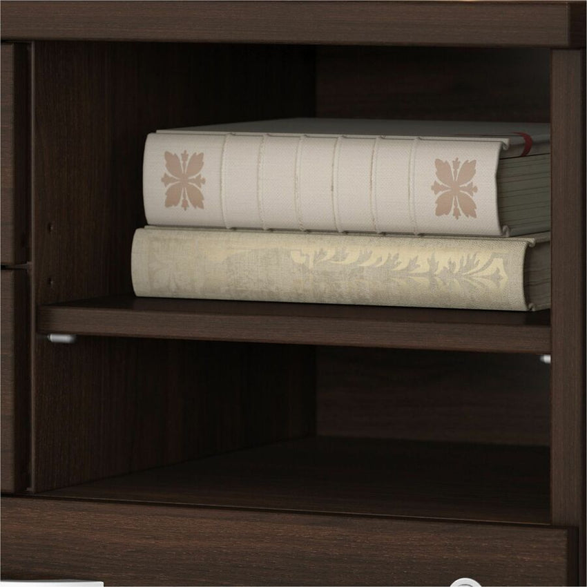 Bush Furniture 30"Office Storage Cabinet with Locking File Drawer, Box Drawers & Open Shelves (HYF130X) - SchoolOutlet