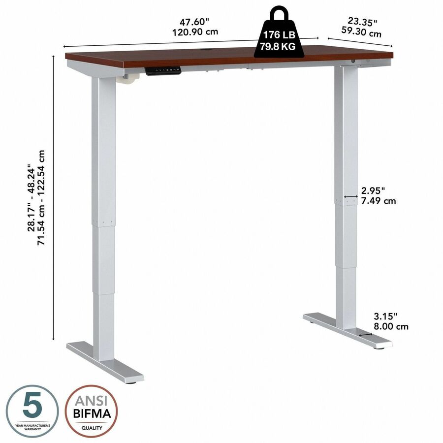 Bush Furniture 48"x 23"Electric Height Adjustable Standing Desk (M4S4824X) - SchoolOutlet