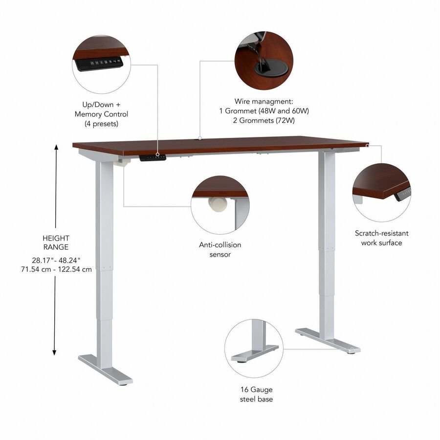 Bush Furniture 48"x 23"Electric Height Adjustable Standing Desk (M4S4824X) - SchoolOutlet