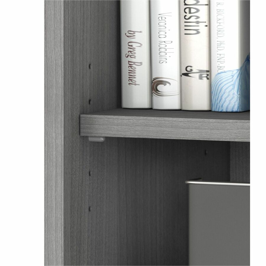 Bush Furniture 72.8"Tall 5 - Shelf Bookcase with Doors (STA010X) - SchoolOutlet
