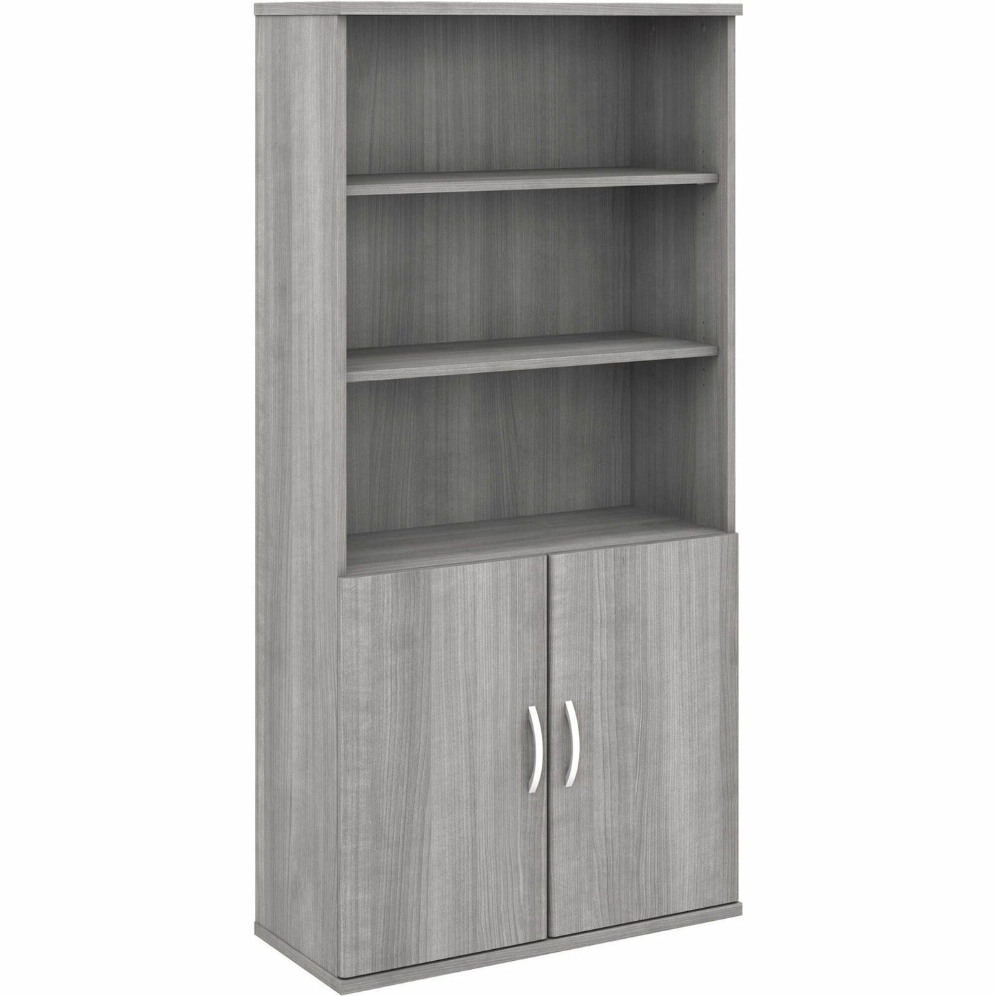 Bush Furniture 72.8"Tall 5 - Shelf Bookcase with Doors (STA010X) - SchoolOutlet