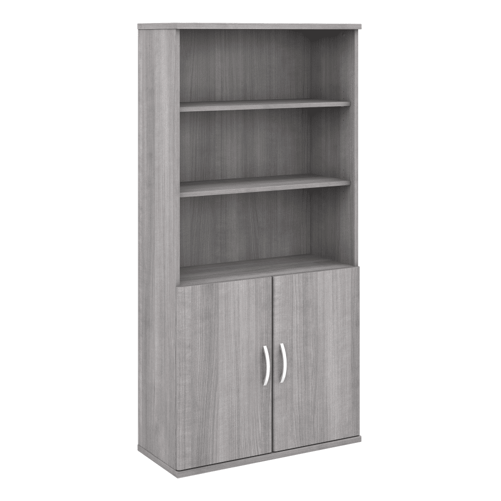 Bush Furniture 72.8"Tall 5 - Shelf Bookcase with Doors (STA010X) - SchoolOutlet