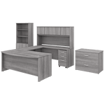 Bush Furniture Studio C Desk/Hutch/Bookcase/File Cabinet (STC001X) - SchoolOutlet
