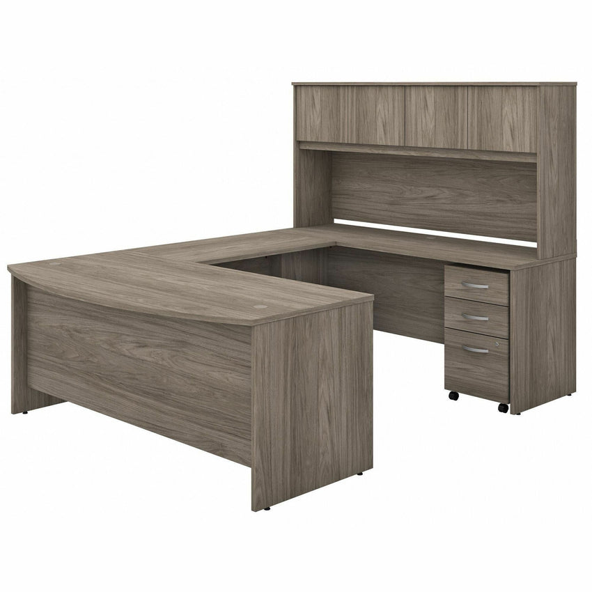 Bush Furniture Studio C 72"W x 36"D U Shaped Desk with Hutch and Mobile File Cabinet (STC003X) - SchoolOutlet