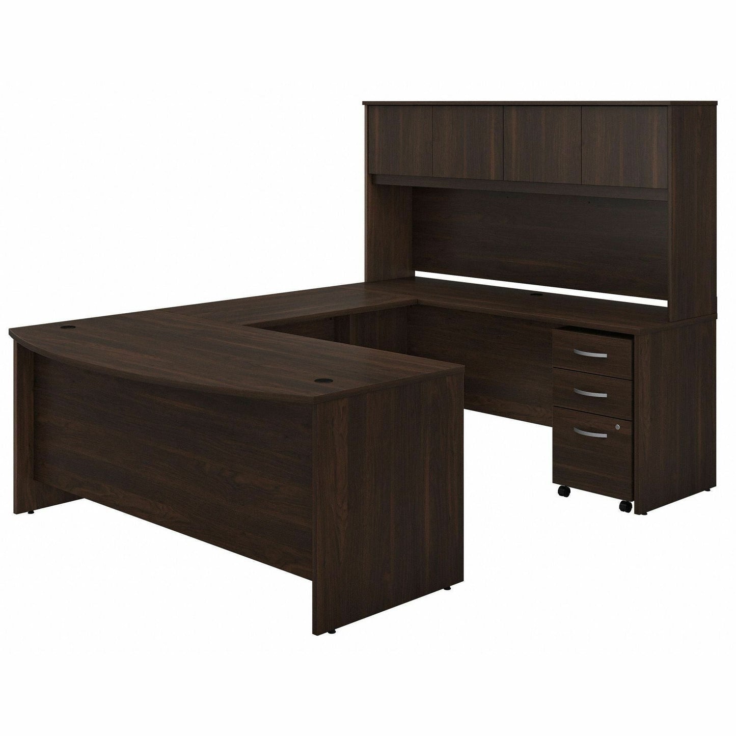 Bush Furniture Studio C 72"W x 36"D U Shaped Desk with Hutch and Mobile File Cabinet (STC003X) - SchoolOutlet