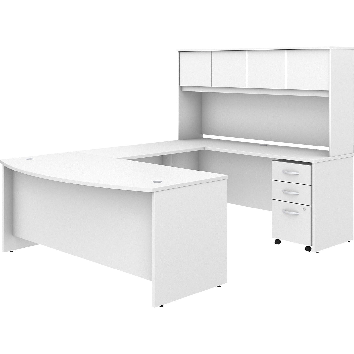 Bush Furniture Studio C 72"W x 36"D U Shaped Desk with Hutch and Mobile File Cabinet (STC003X) - SchoolOutlet