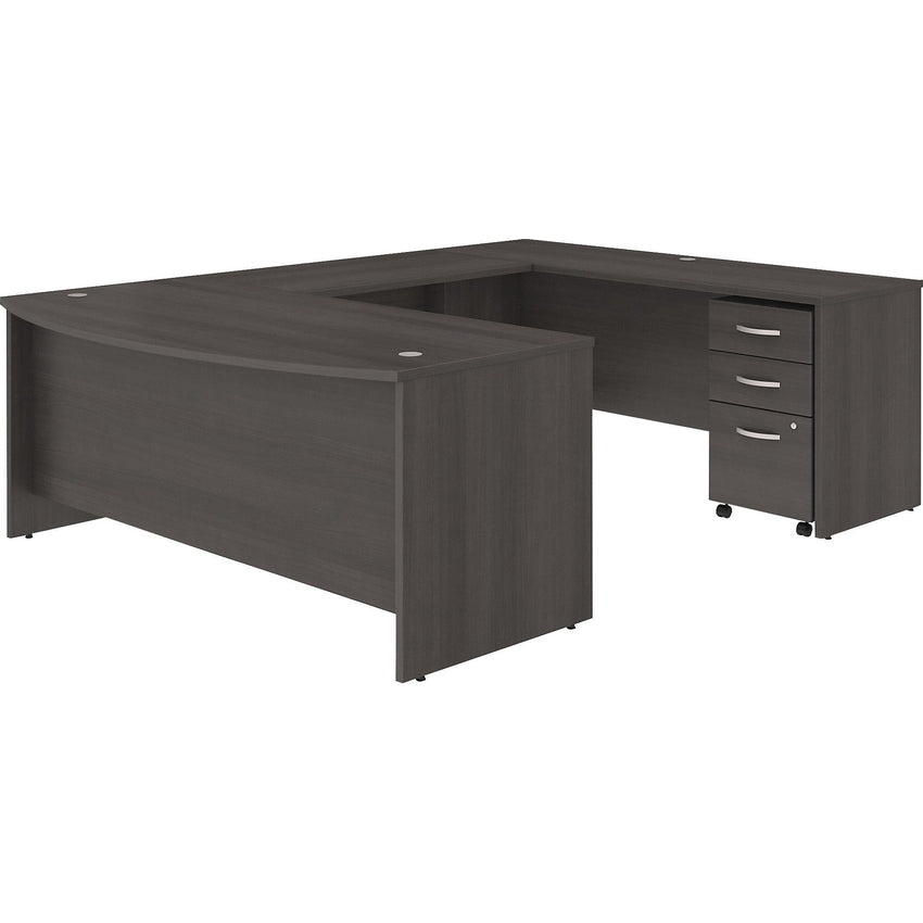 Bush Furniture Studio C Front U Station with 3 - Drawer Mobile Pedestal (STC004X) - SchoolOutlet