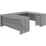 Bush Furniture Studio C Front U Station with 3 - Drawer Mobile Pedestal (STC004X) - SchoolOutlet
