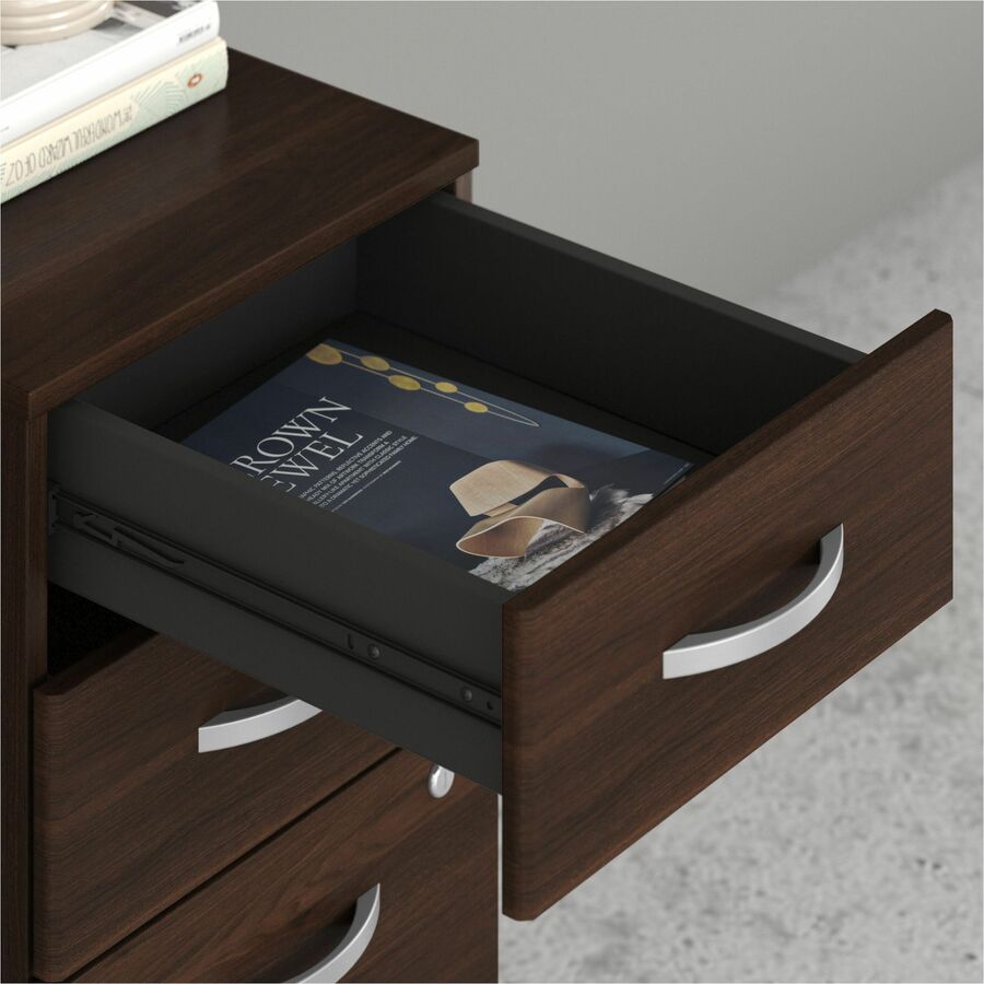 Bush Furniture Studio C Front U Station with 3 - Drawer Mobile Pedestal (STC004X) - SchoolOutlet