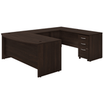Bush Furniture Studio C Front U Station with 3 - Drawer Mobile Pedestal (STC004X) - SchoolOutlet