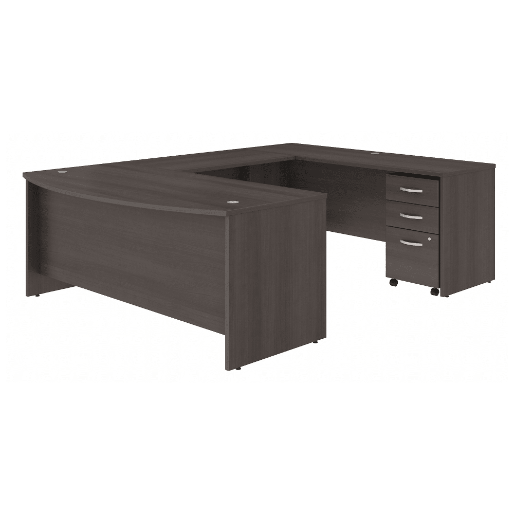 Bush Furniture Studio C Front U Station with 3 - Drawer Mobile Pedestal (STC004X) - SchoolOutlet
