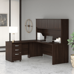 Bush Furniture Studio C L Shaped Desk with Hutch and Mobile File Cabinet (STC006X) - SchoolOutlet