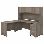 Bush Furniture Studio C L Shaped Desk with Hutch and Mobile File Cabinet (STC006X) - SchoolOutlet