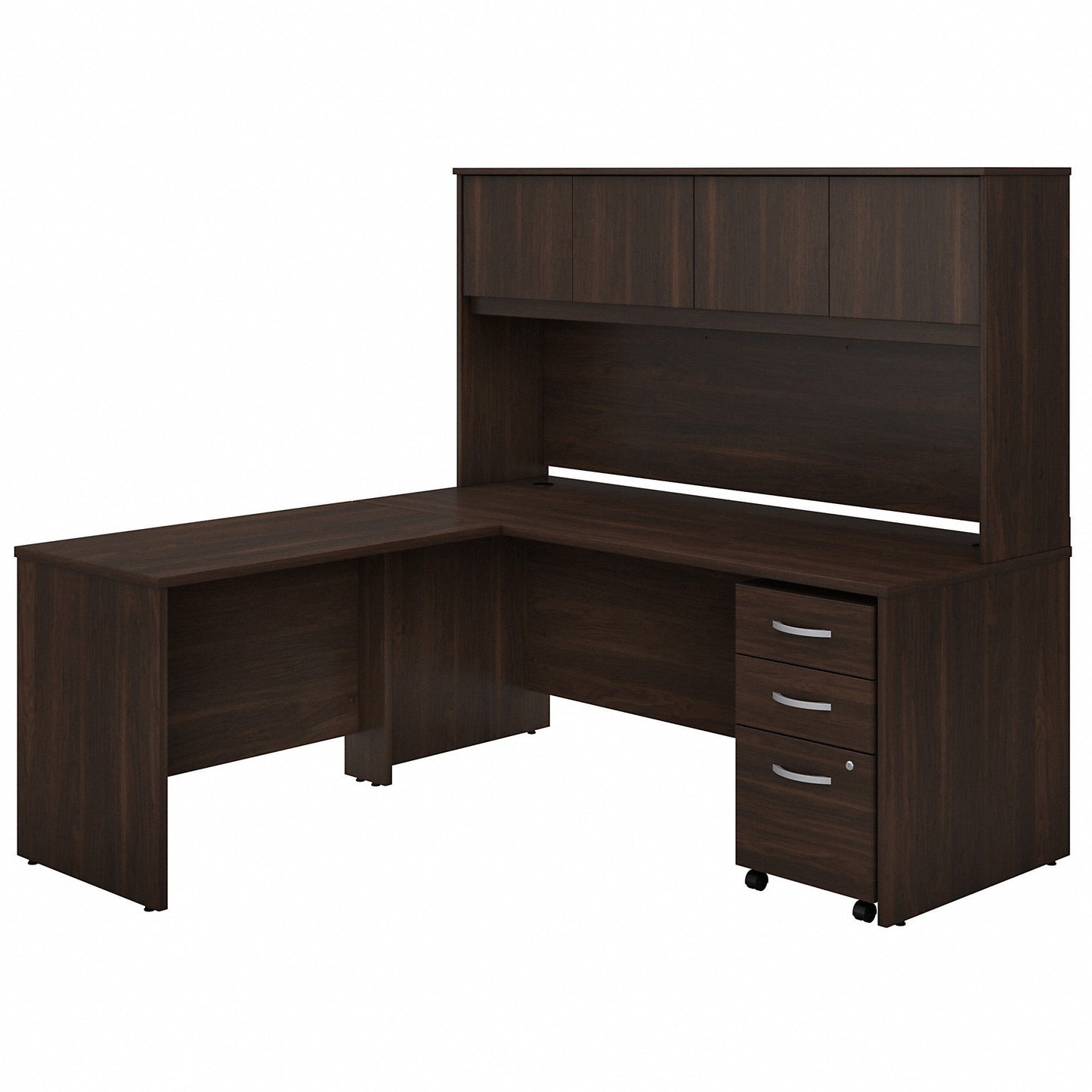 Bush Furniture Studio C L Shaped Desk with Hutch and Mobile File Cabinet (STC006X) - SchoolOutlet