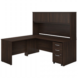 Bush Furniture Studio C L Shaped Desk with Hutch and Mobile File Cabinet (STC006X)