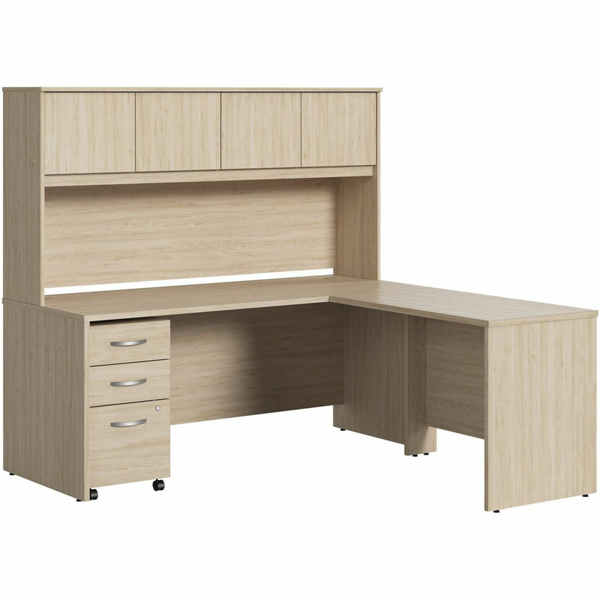 Bush Furniture Studio C L Shaped Desk with Hutch and Mobile File Cabinet (STC006X) - SchoolOutlet