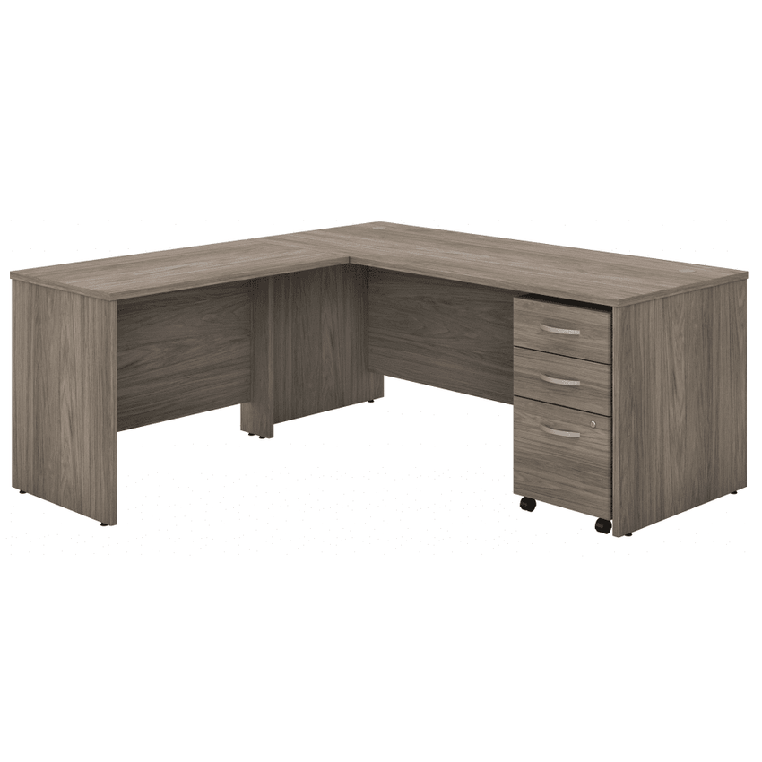 Bush Furniture Studio C 72"W x 30"D L - Shaped Desk with Mobile File Cabinet and 42W Return (STC007X) - SchoolOutlet