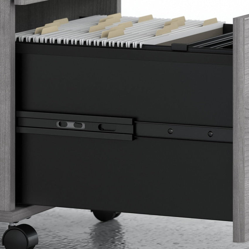 Bush Furniture Studio C 72"W x 30"D L - Shaped Desk with Mobile File Cabinet and 42W Return (STC007X) - SchoolOutlet
