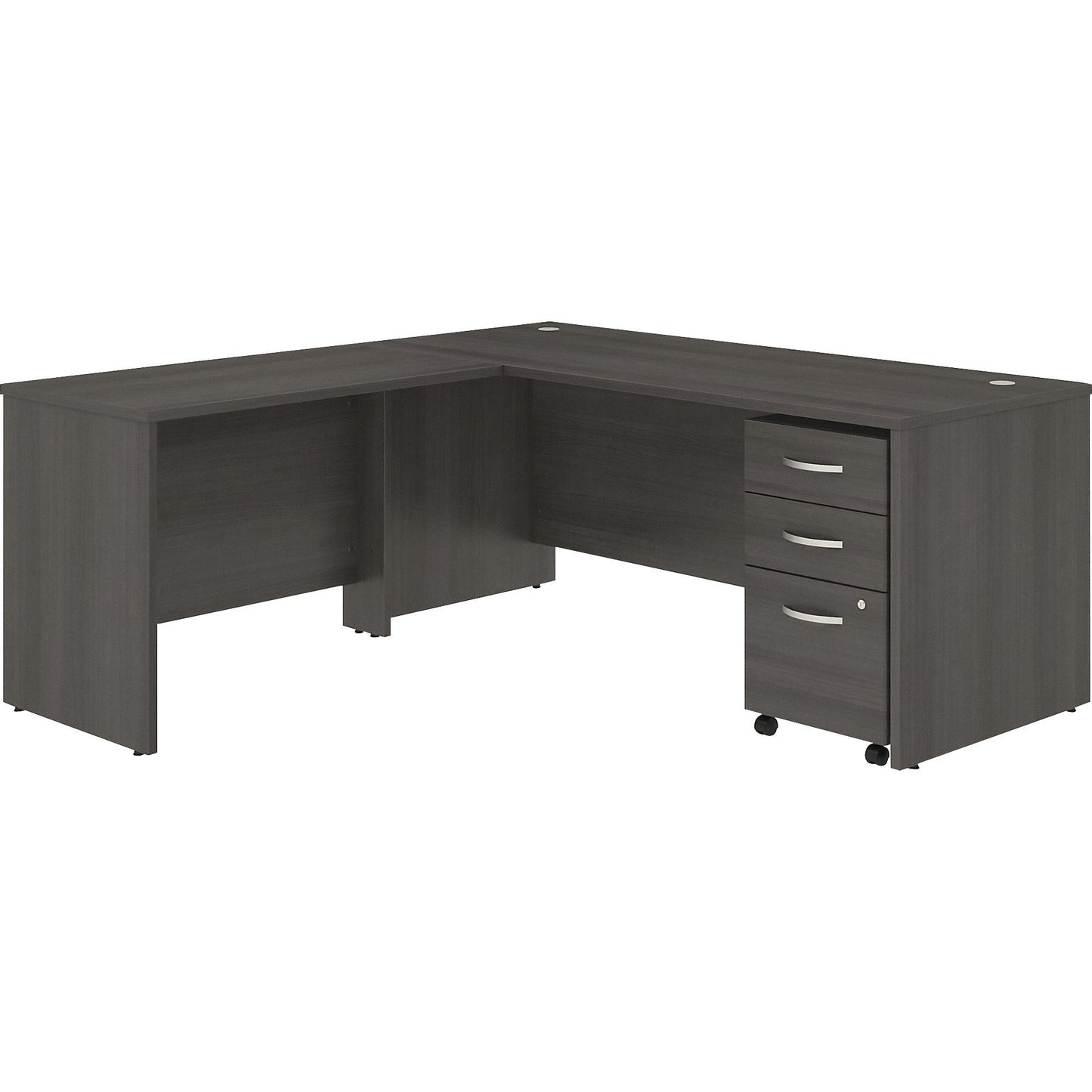 Bush Furniture Studio C 72"W x 30"D L - Shaped Desk with Mobile File Cabinet and 42W Return (STC007X) - SchoolOutlet