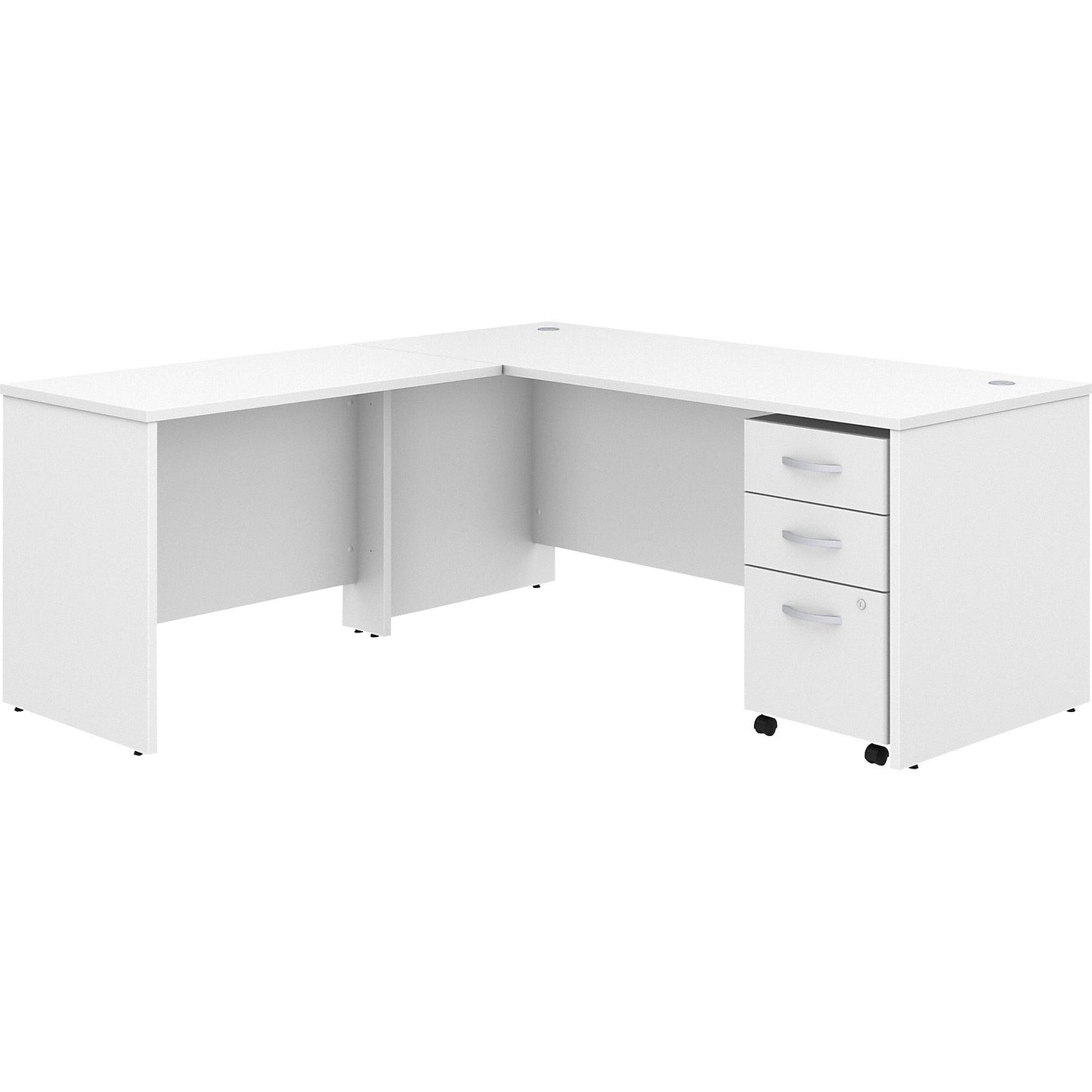 Bush Furniture Studio C 72"W x 30"D L - Shaped Desk with Mobile File Cabinet and 42W Return (STC007X) - SchoolOutlet