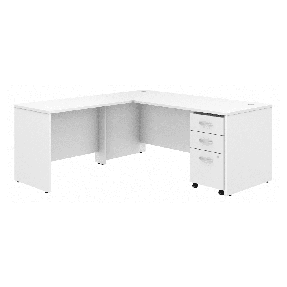 Bush Furniture Studio C 72"W x 30"D L - Shaped Desk with Mobile File Cabinet and 42W Return (STC007X) - SchoolOutlet