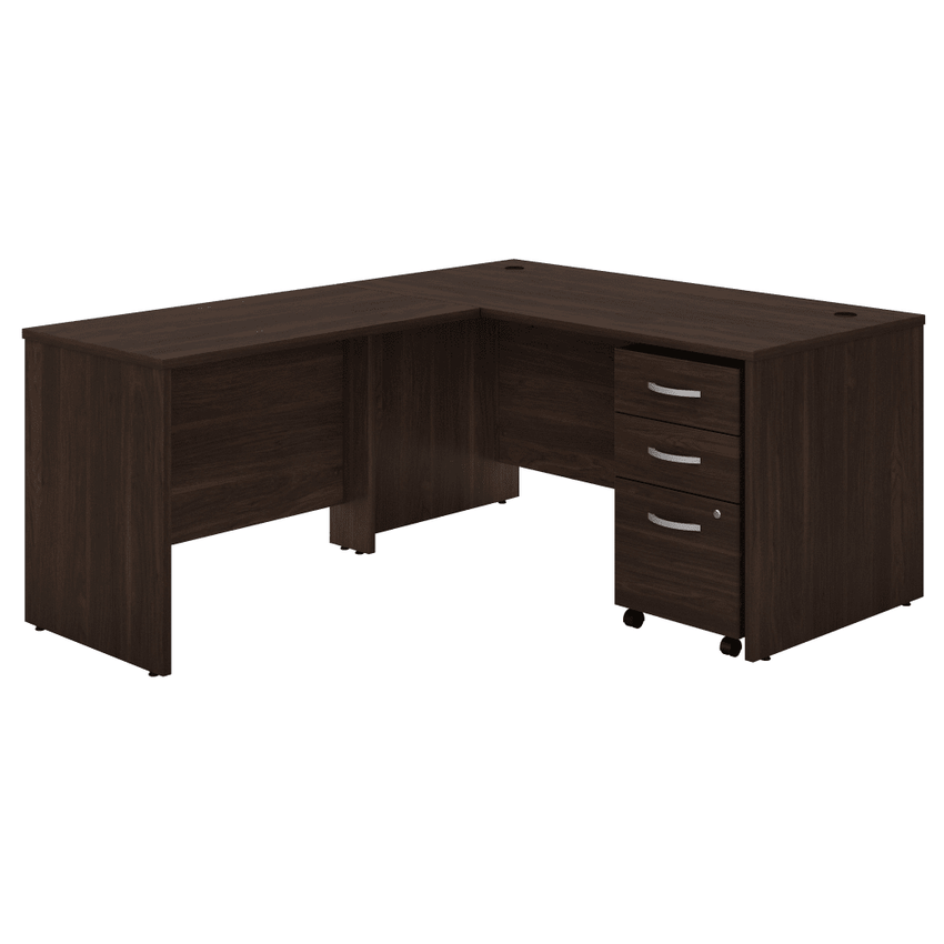 Bush Furniture Studio C L - Shaped Desk with Mobile File Cabinet (STC008X) - SchoolOutlet
