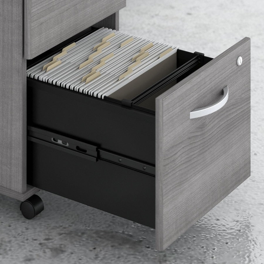 Bush Furniture Studio C L - Shaped Desk with Mobile File Cabinet (STC008X) - SchoolOutlet